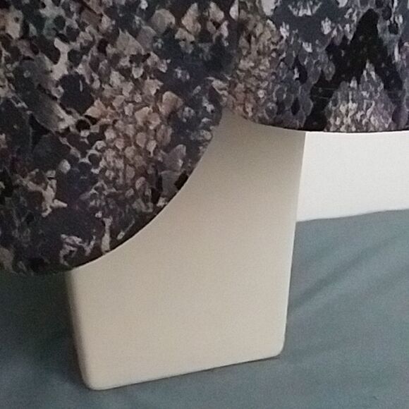 Christian Siriano Gray Snakeskin Print Midi Sheath Tunic Dress Short Sleeve - Picture 8 of 15